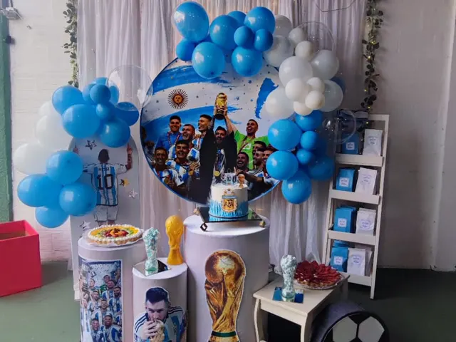 Decoración temática selección argentina